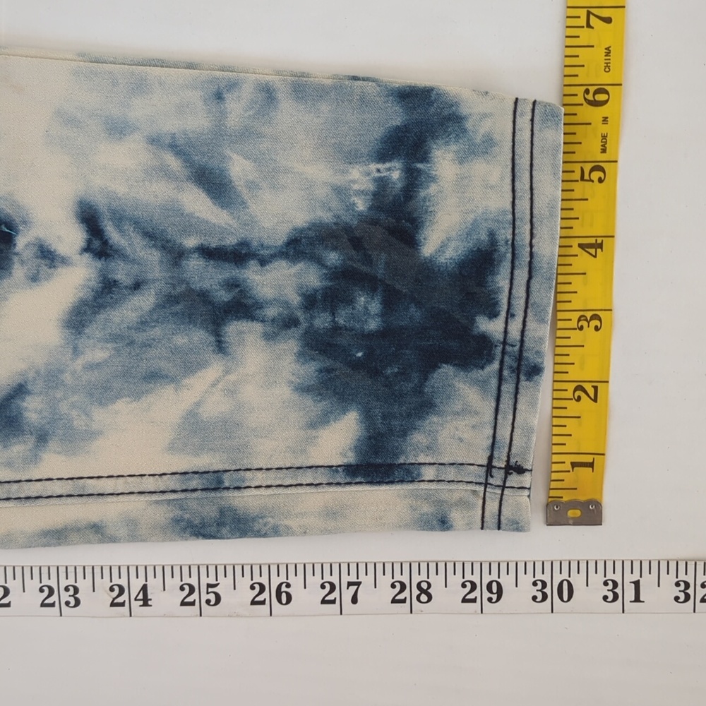 NWT Mossimo Tie Dye Fit 6 Coupe 6 Super Stretch Denim Legging Junior 9 Blue Boho - Picture 15 of 16